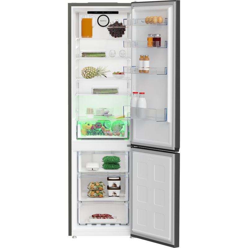 Beko B5RCNA406HG - Koel-vriescombinatie - Harvestfresh - Manhattan grijs