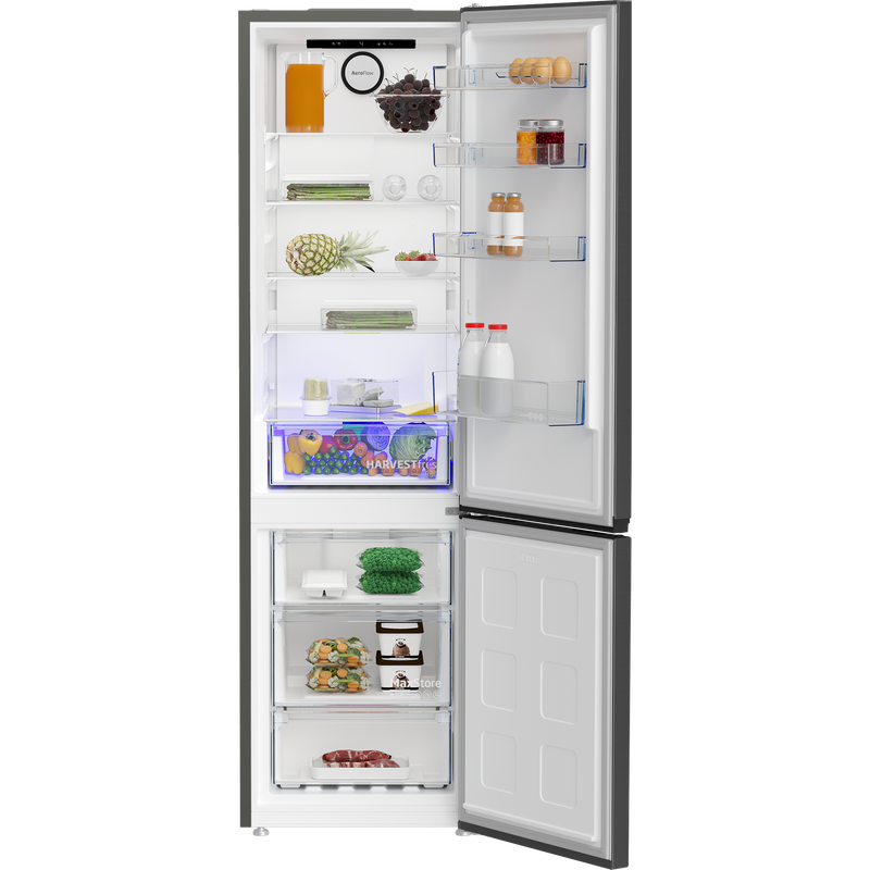 Beko B5RCNA406HG - Koel-vriescombinatie - Harvestfresh - Manhattan grijs