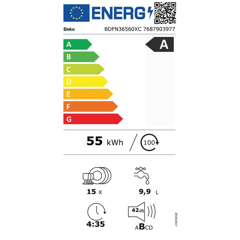 Beko BDFN36560XC - Vaatwasser - HygieneShield - Inox