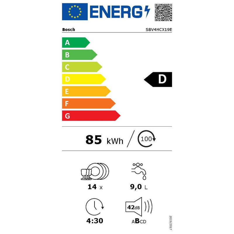 Bosch SBV4HCX19E - Serie 4 - Volledig integreerbare vaatwasser - 60 cm - XXL (extra hoog)