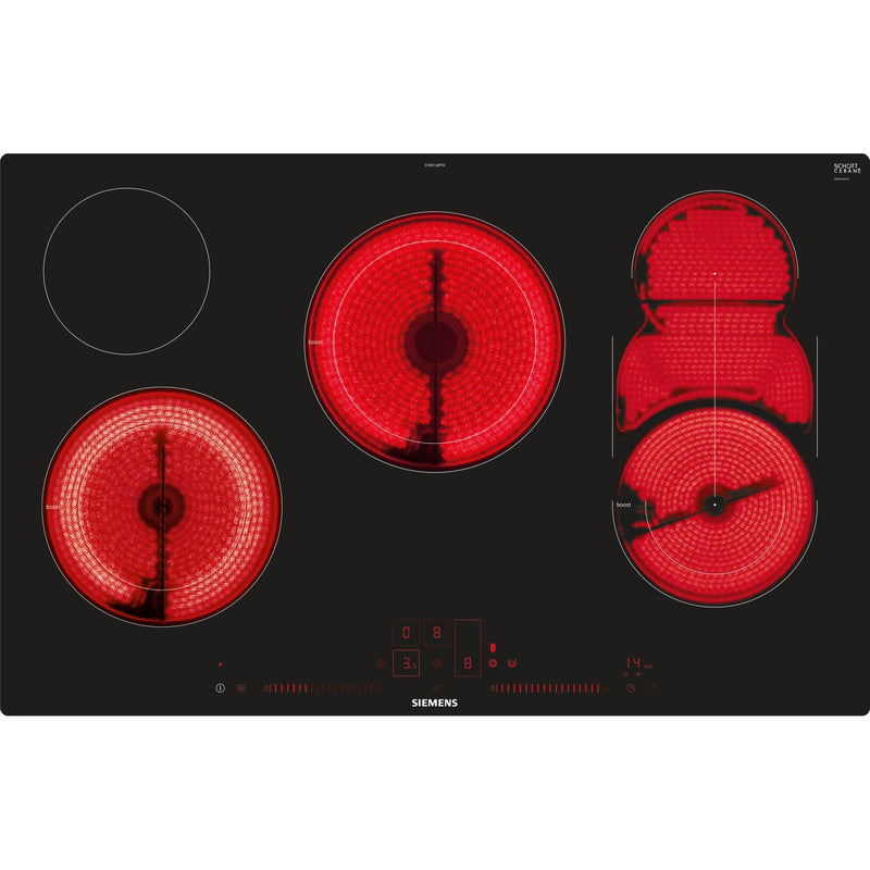 Siemens ET801LMP1D - iQ500 - Elektrische kookplaat - 80 cm - Zwart - Vlakinbouw