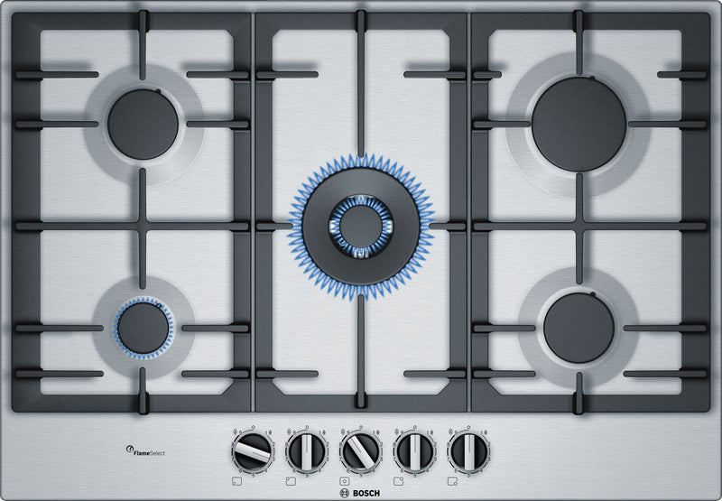 Bosch PCQ7A5B90 - Serie 6 - Gaskookplaat - 75 cm - Inox