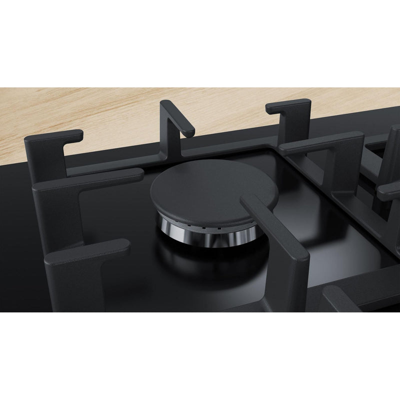 Bosch PPS9A6B90 - Serie 6 - Gaskookplaat - 90 cm - Hardglas - Zwart