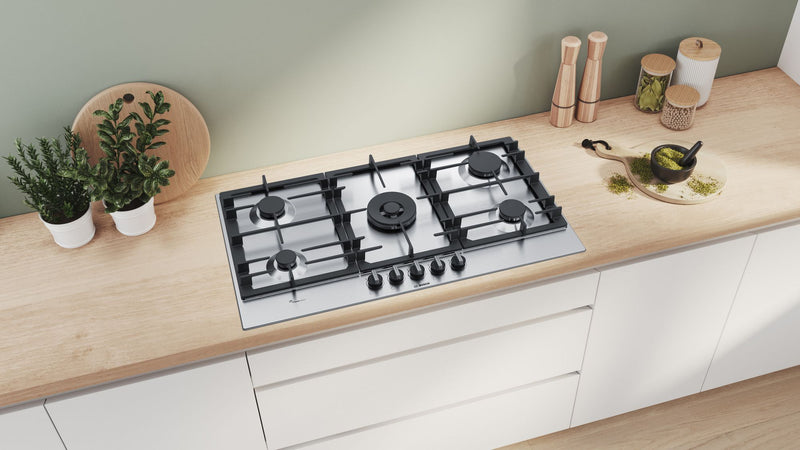 Bosch PCR9A5B90 - Serie 6 - Gaskookplaat - 90 cm - Inox