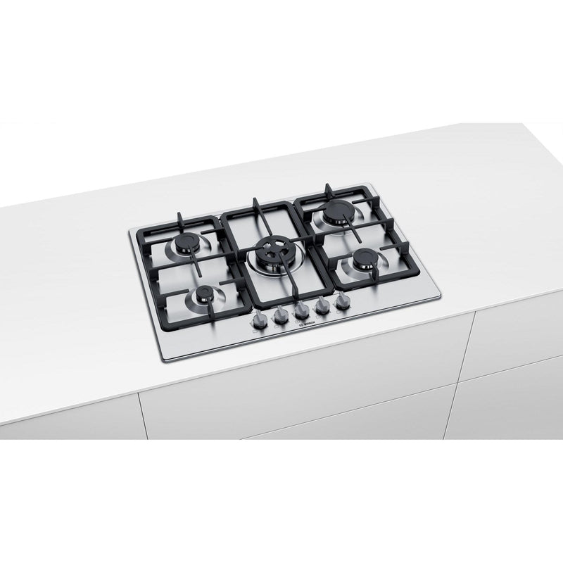 Bosch PGQ7B5B90 - Serie 4 - Gaskookplaat - 75 cm - Inox