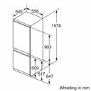 Bosch KIS77AFE0 - Serie 6 - Inbouw koel-vriescombinatie - 157.8 x 55.8 cm