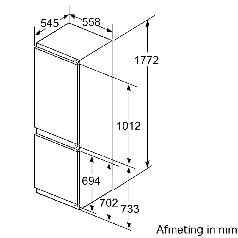 Siemens KI86SAFE0 - IQ500 - Inbouw - Koel-vriescombinatie - 178 cm