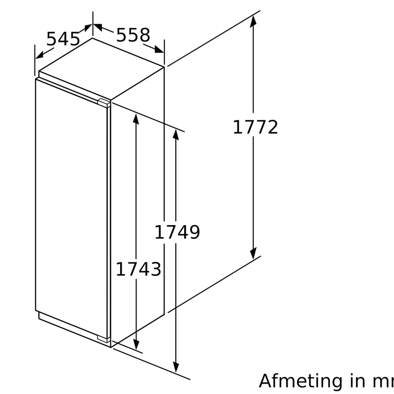 Siemens KI81RAFE1 - iQ500 - Inbouw - Koelkast - 178 cm