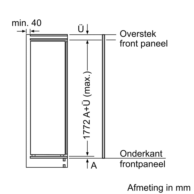 Siemens KI81RAFE1 - iQ500 - Inbouw - Koelkast - 178 cm