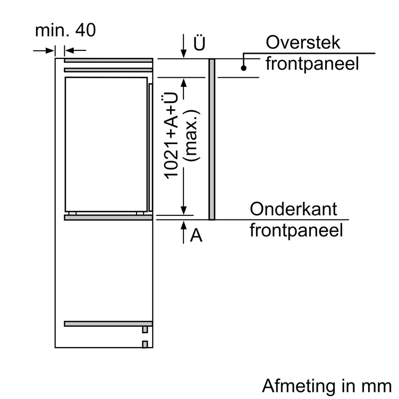 Siemens KI31RADD1 - IQ500 - Inbouw - Koelkast - 102 cm