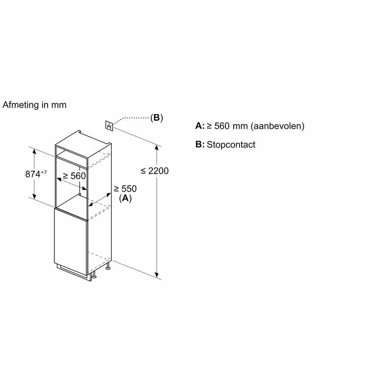 Siemens KI21R2FE0 - iQ300 - Inbouw koelkast - 88 x 56 cm - Vlakscharnier