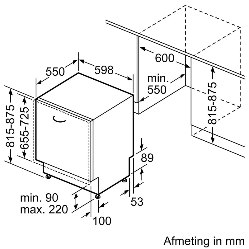 Siemens SN63EX04ME - iQ300 - Volledig integreerbare vaatwasser - 60 cm