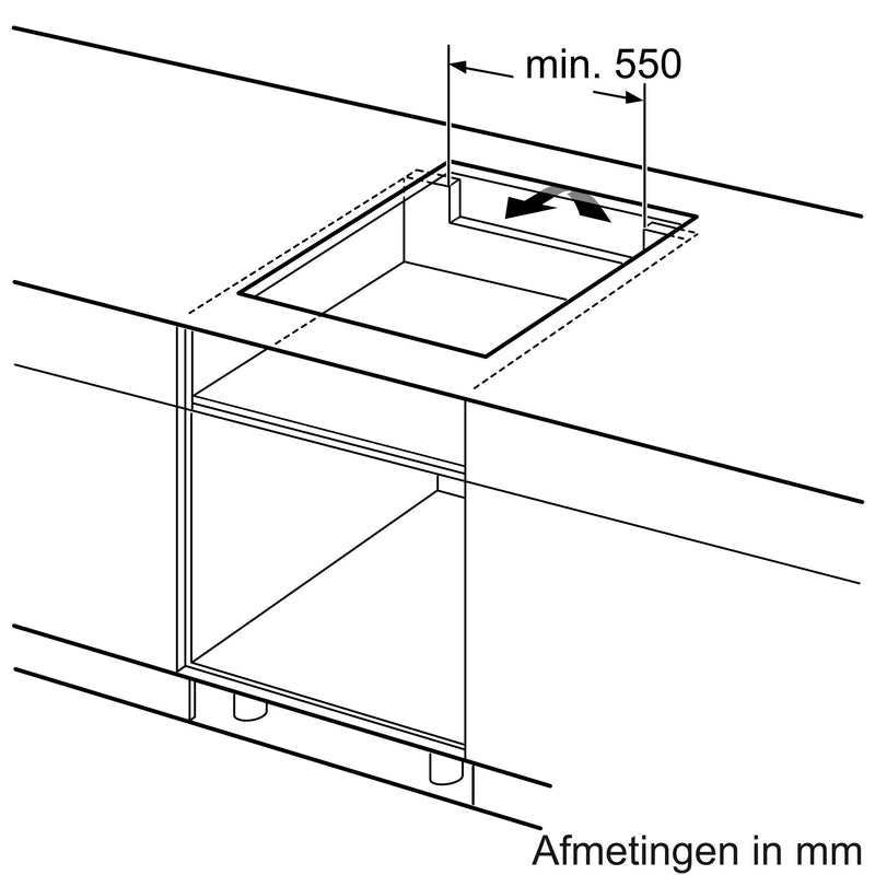 Siemens EH63KHEB1E - iQ100 - Inductiekookplaat - 60 cm - Zwart - Opbouw zonder kader