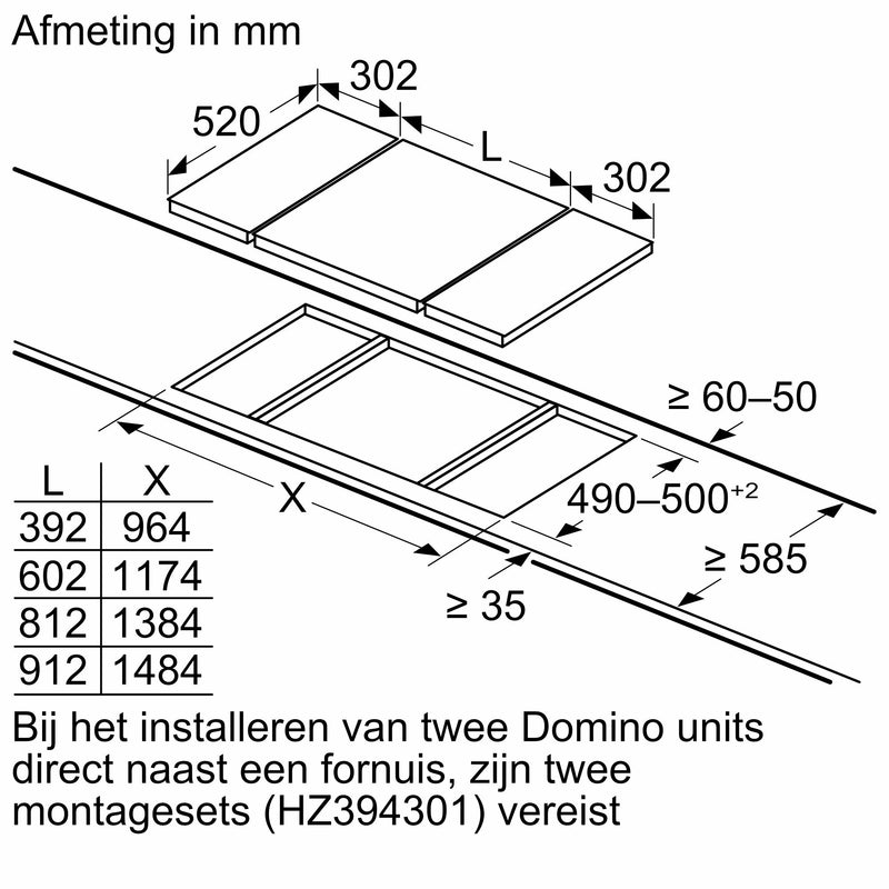 Siemens ET375FFP1E - iQ300 - Domino Elektrische kookplaat - 30 cm - Zwart - Opbouw met kader