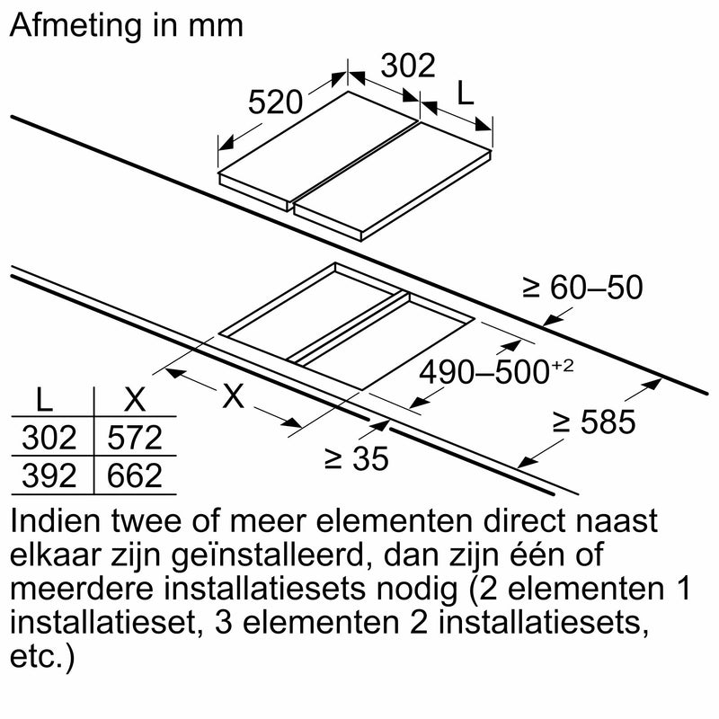 Siemens EH375FBB1E - iQ100 - Domino Inductiekookplaat - 30 cm - Zwart - Opbouw met kader