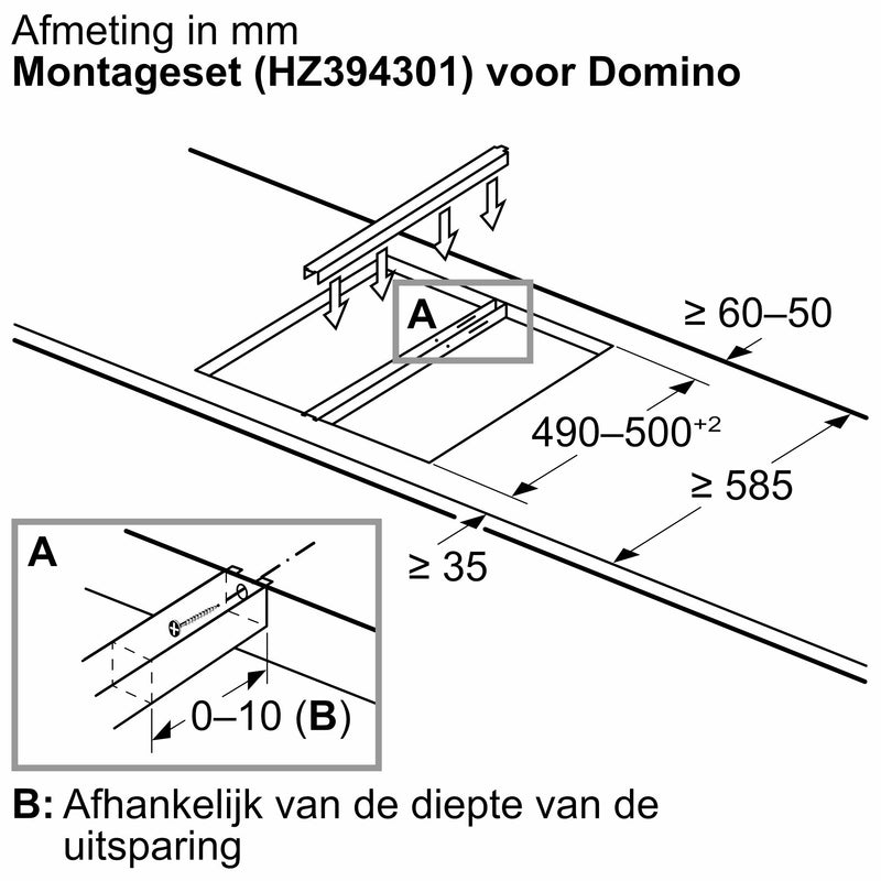 Siemens EH375FBB1E - iQ100 - Domino Inductiekookplaat - 30 cm - Zwart - Opbouw met kader