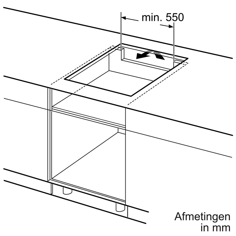 Siemens EU611AGA5E - iQ100 - Inductiekookplaat - 60 cm - Zwart - Opbouw zonder kader