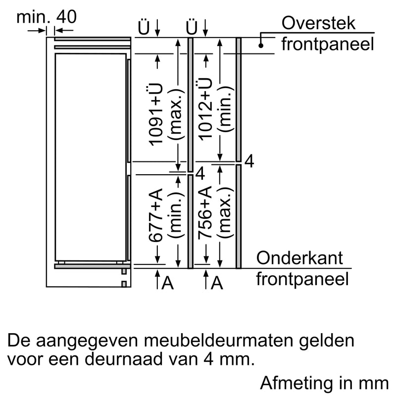 Siemens KI86VVSE0 - IQ300 - Inbouw - Koel-vriescombinatie - 178 cm