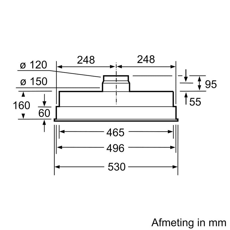 Siemens LB55565 - iQ300 - Afvoergroep - 53 cm - Zilvermetaalkleurig