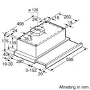 Siemens LI60OA521 - iQ100 - Telescopische dampkap - 60 cm - Inox