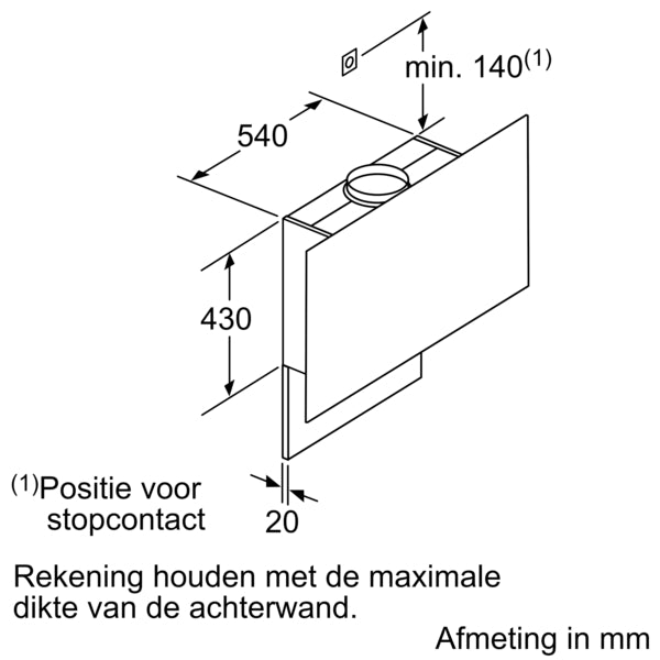 Bosch AccentLine - DWF97RW62 - Serie 8 - Wanddampkap - 90 cm - Showroom model