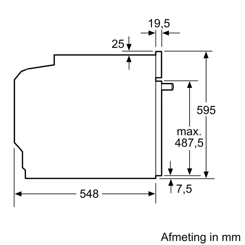 Siemens HB572ABS3 - iQ300 - Inbouwoven - 60 x 60 cm - Zwart