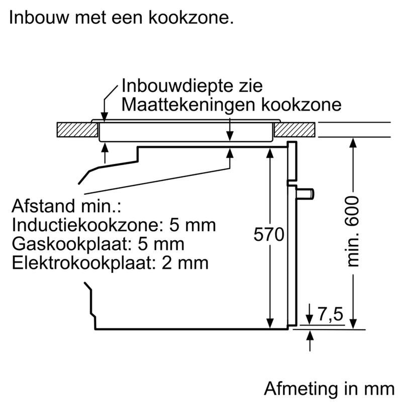 Bosch HBA578BB0 - Serie 6 - inbouwoven - 60x60 cm - Zwart