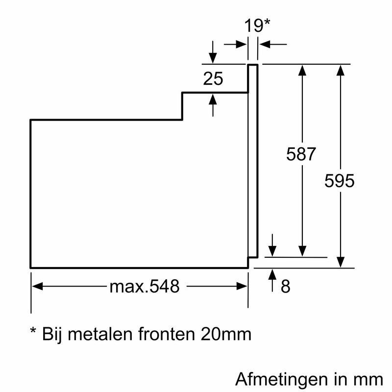 Siemens HB113FBS1 - iQ100 - Inbouwoven - 60 x 60 cm - Inox