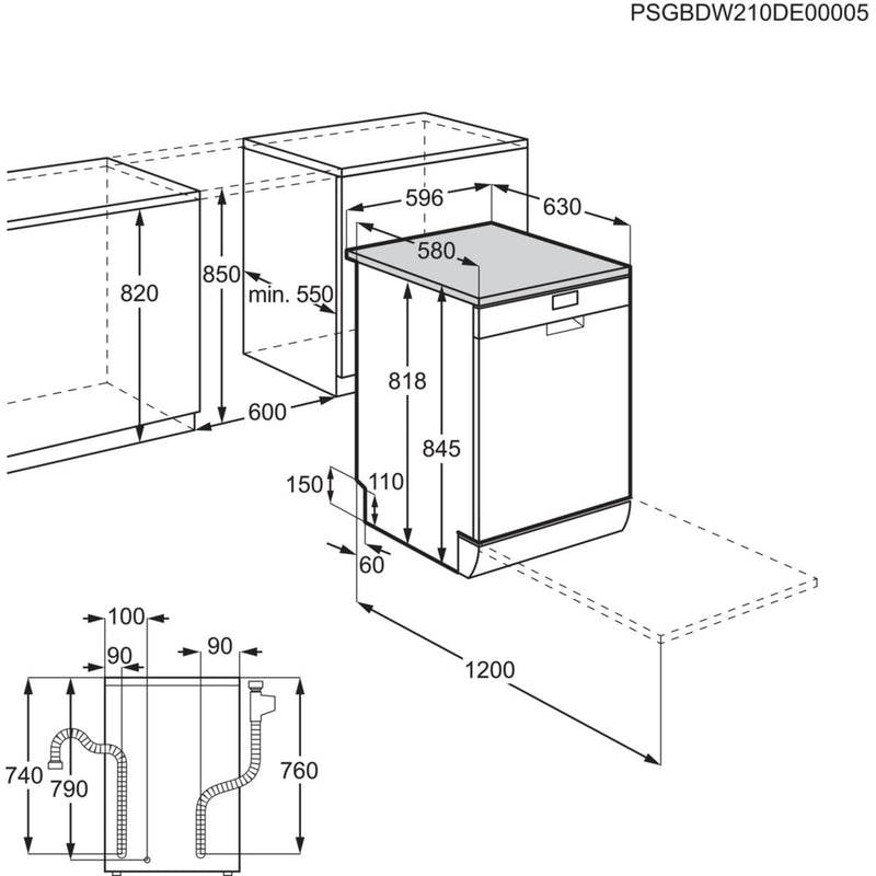 AEG FFB53627ZM - 6000 serie - SatelliteClean® - Vrijstaande vaatwasser