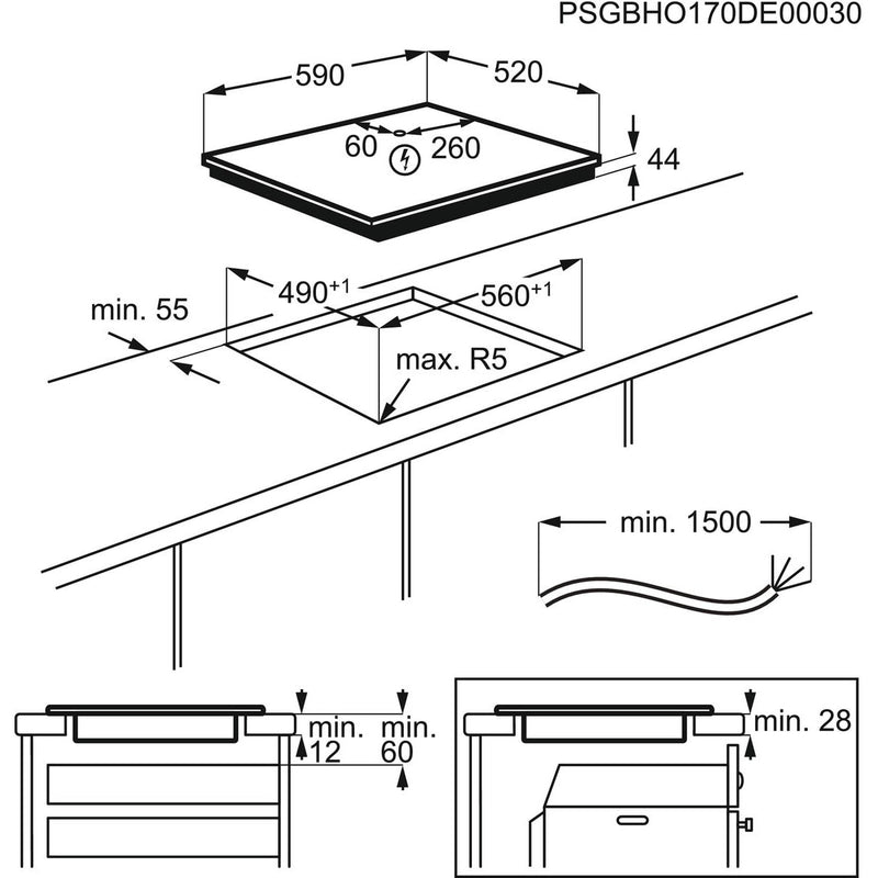 AEG IAR64413FB - 7000 serie - SenseBoil inductiekookplaat - 60 cm