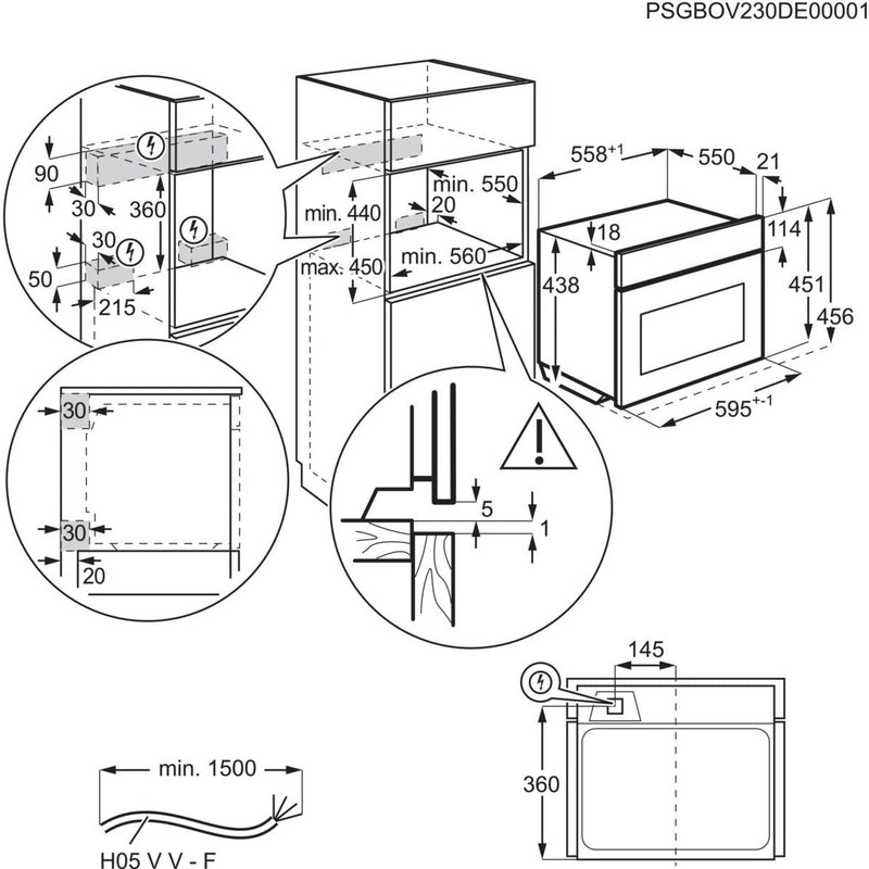 AEG TK6NK50FB - 6000 serie - CombiQuick - Combi magnetron - 45 cm - Zwart