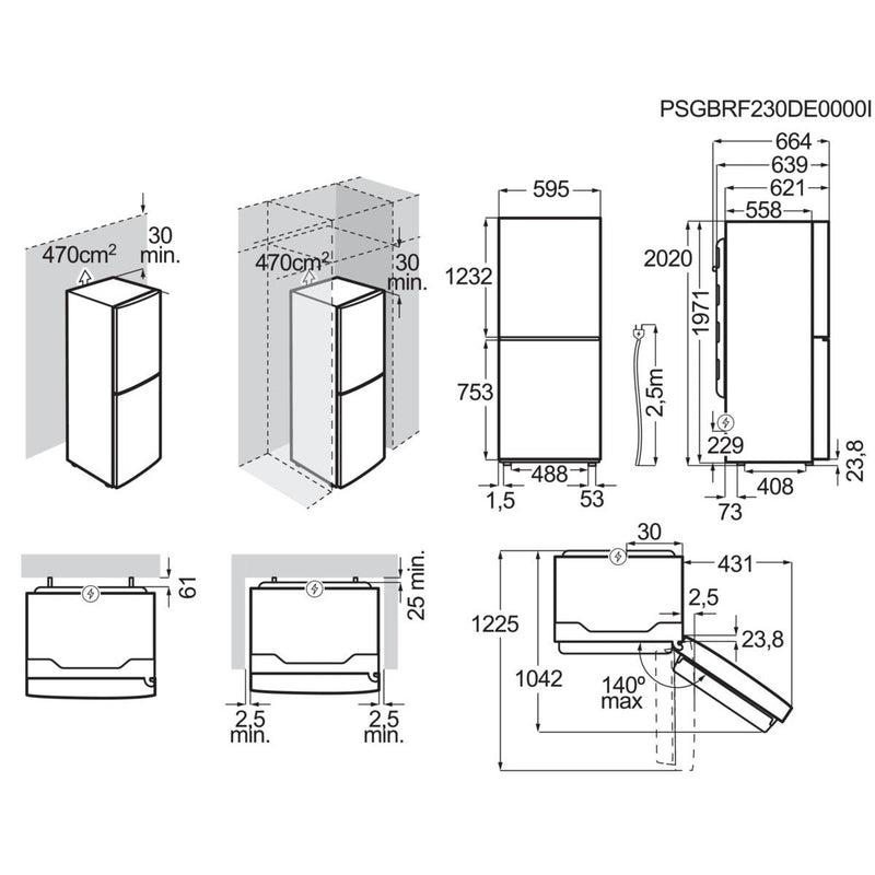 AEG ORC7P361DX - 7000 serie - UltraFresh+ - Koel-vriescombinatie