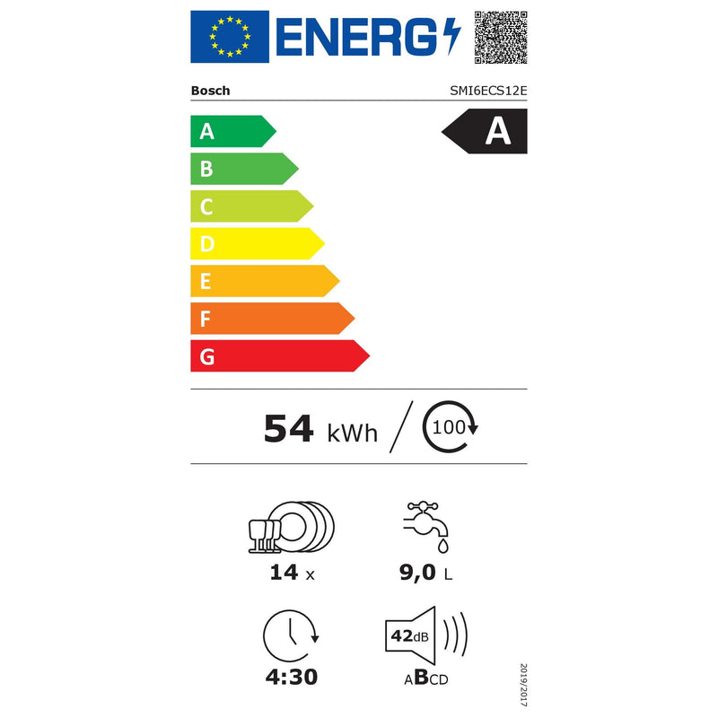 Bsoch SMI6ECS12E - Serie 6 - Integreerbare vaatwasser - 60 cm - Geborsteld staal