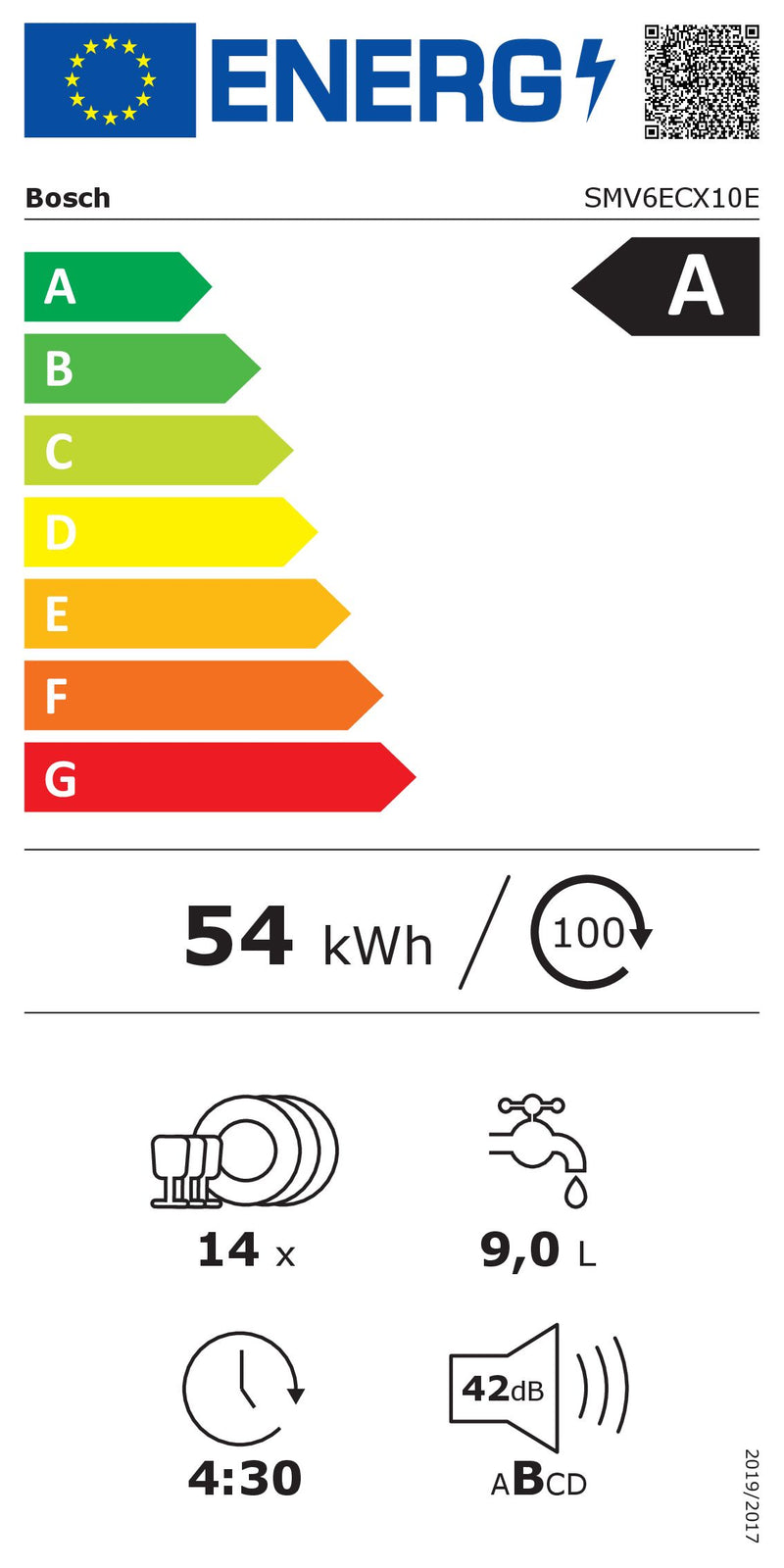 Bosch SMV6ECX10E - Serie 6 - Volledig integreerbare vaatwasser - 60 cm