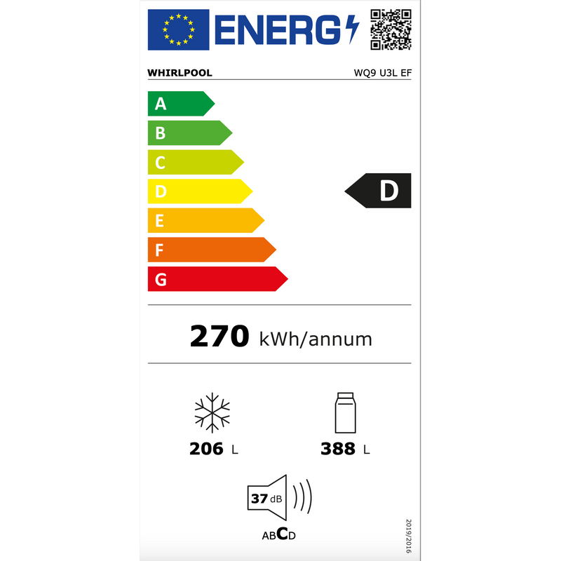 Whirlpool WQ9 U3L EF - Amerikaanse koelkast - Inox