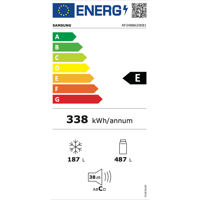 SAMSUNG RF24BB620EB1EF - Amerikaanse koelkast - Zwart