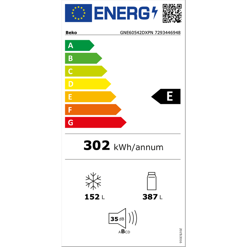 Beko GNE60542DXPN - Amerikaanse koelkast - Inox