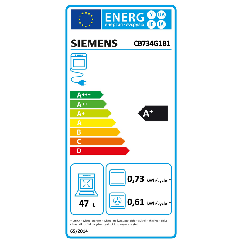 Siemens CB734G1B1 - iQ700 - Combi oven - 60 x 45 cm - Zwart