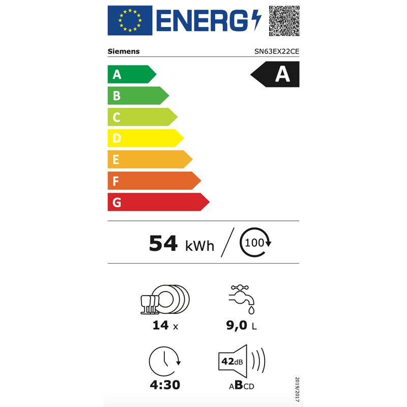 Siemens SN63EX22CE - iQ300 - Volledig integreerbare vaatwasser - 60 cm