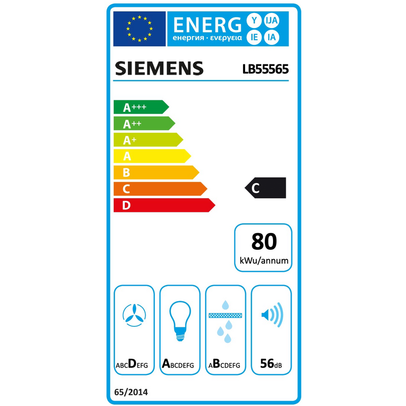 Siemens LB55565 - iQ300 - Afvoergroep - 53 cm - Zilvermetaalkleurig