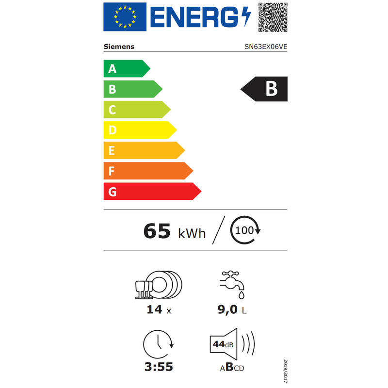 Siemens SN63EX06VE - iQ300 - Volledig integreerbare vaatwasser - 60 cm