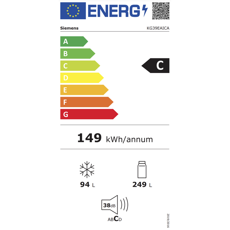 Siemens KG39EAICA - iQ500 - koel-vriescombinatie - Inox