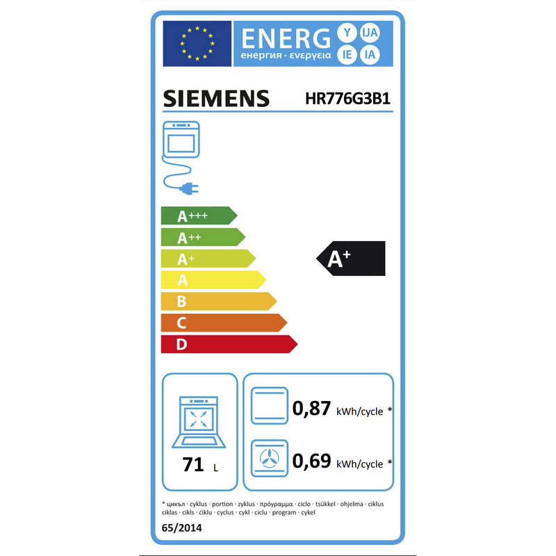 Siemens HR776G3B1 - iQ700 - Multifunctionele oven met Added Steam - 60x60 cm - Zwart