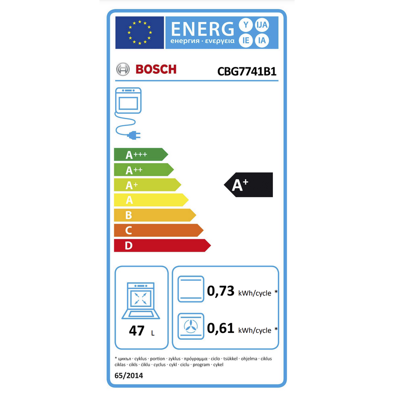 Bosch CBG7741B1 - Serie 8 - Multifunctionele compact oven - 60x45 cm - Zwart