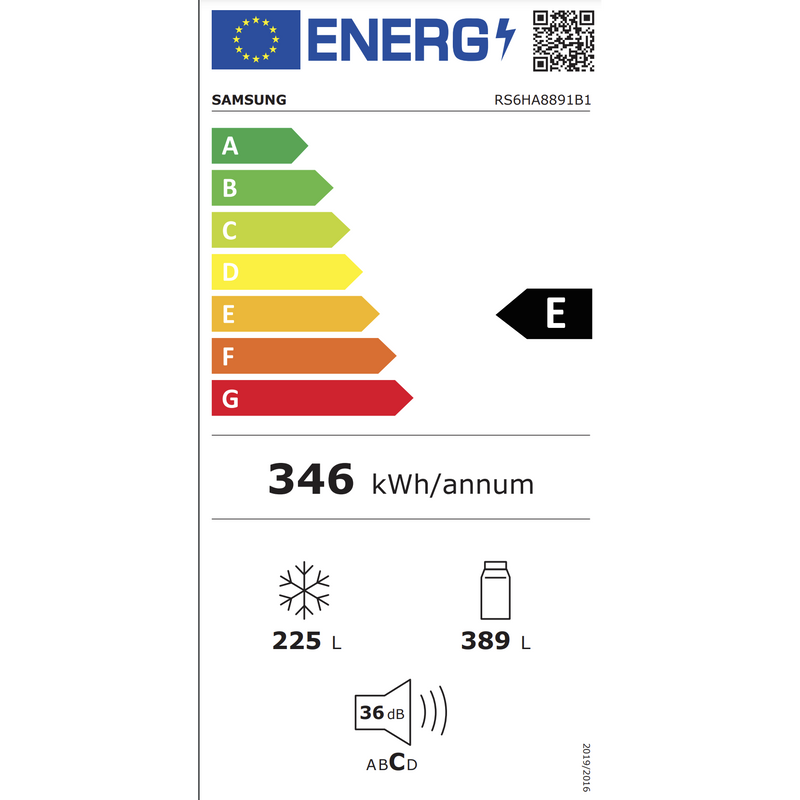 Samsung RS6HA8891B1 - Family Hub - Amerikaanse koelkast - Zwart