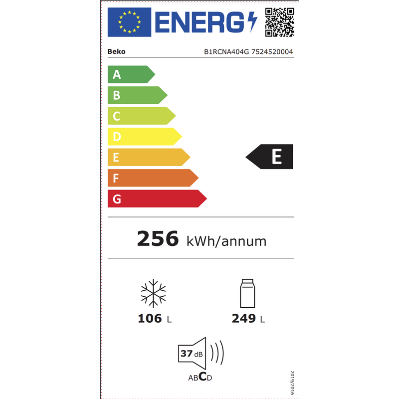 Beko B1RCNA404G - Koel-vriescombinatie - Manhatten Grijs