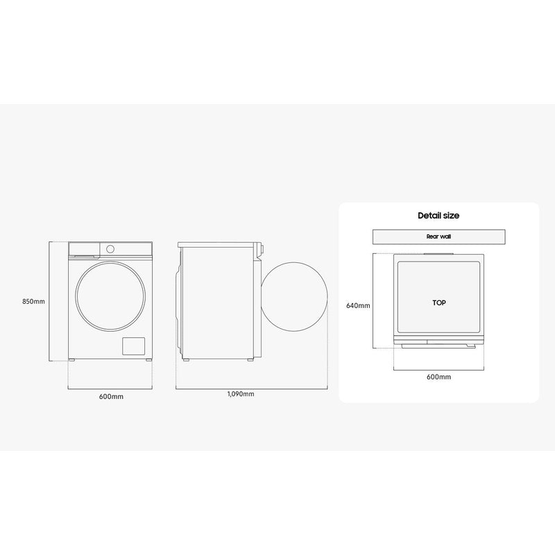 Samsung WW11DB7B34GBU3 - 7000 serie - Bespoke AI Ecobubble - 11 Kg - Wasmachine