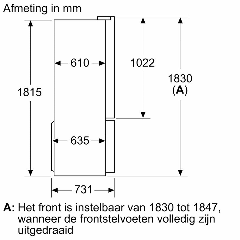 Bosch KFN96APEA - Serie 6 - Amerikaanse koelkast - Inox