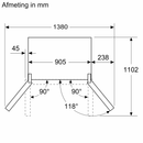 Siemens KF96NVPEA - IQ300 - Amerikaanse koelkast - Vrijstaand - Inox