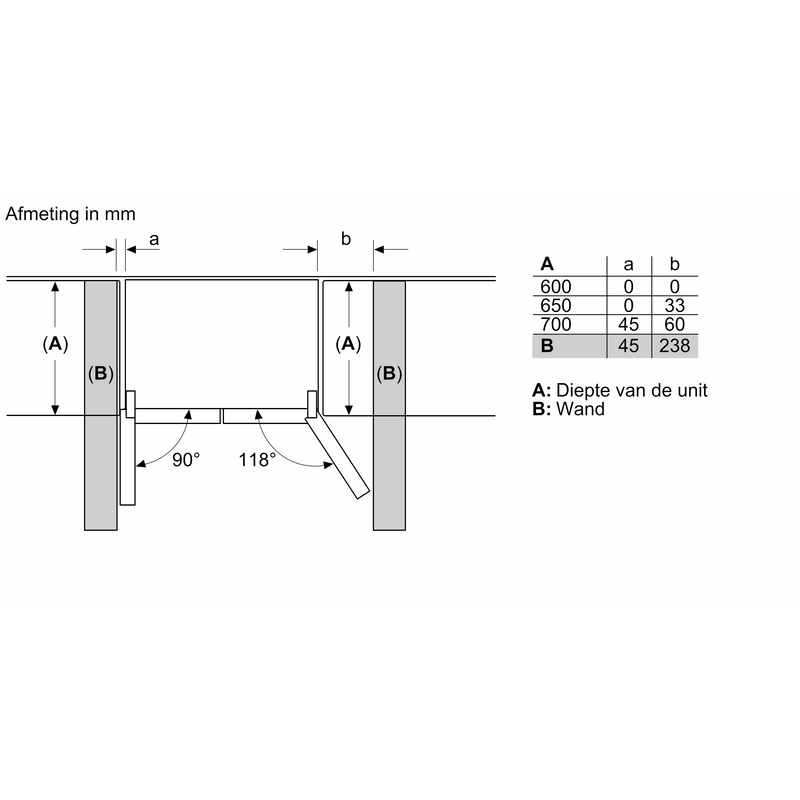 Siemens KF96NVPEA - IQ300 - Amerikaanse koelkast - Vrijstaand - Inox